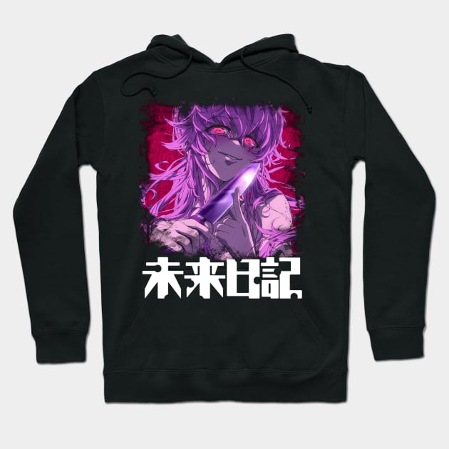 Yuno Gasai Madness Unleashed Hoodie by A Cyborg Fairy